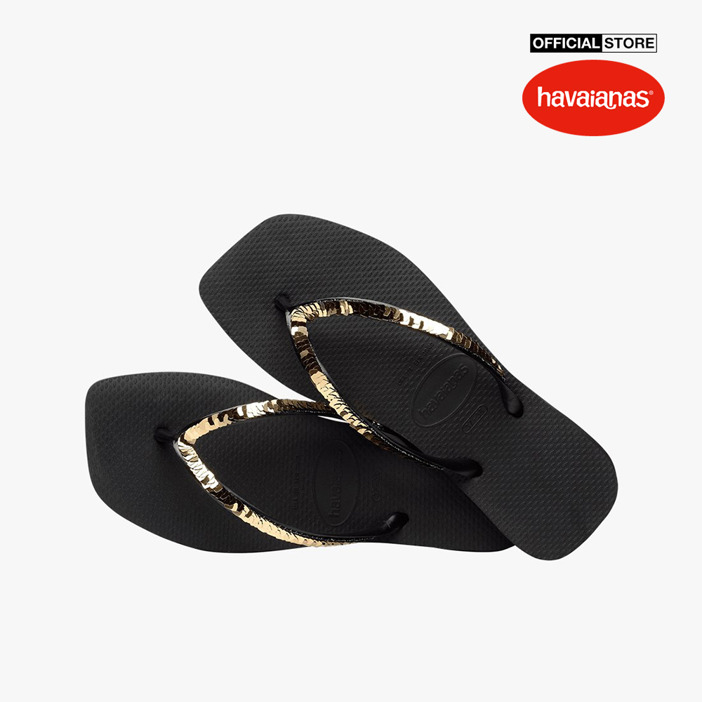 [Deal độc quyền + Voucher đến 125K + Freeship + 20h 04.05 - 07.05] HAVAIANAS - Dép kẹp nữ Slim Square Magic Sequin 4148272-0090
