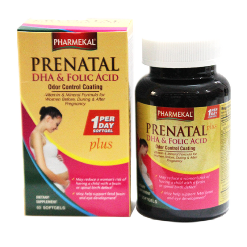 Viên uống bổ sung dinh dưỡng cho phụ nữ có thai và nuôi con bú Prenatal DHA & Folic acid 60 viên MADE IN USA nhập khẩu