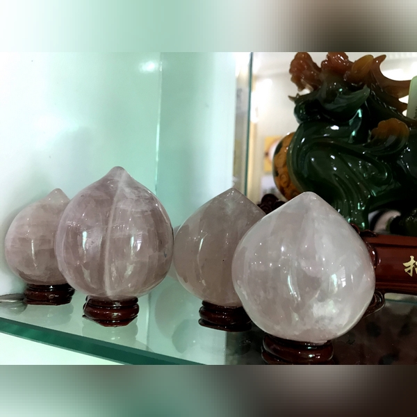 Quả Đào Đá Thạch Anh Hồng
