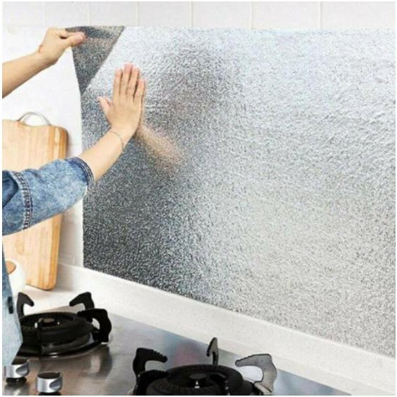 Cuộn Giấy Bạc Dán Bếp Chống Thấm, Chống Cháy (2x0.6m)