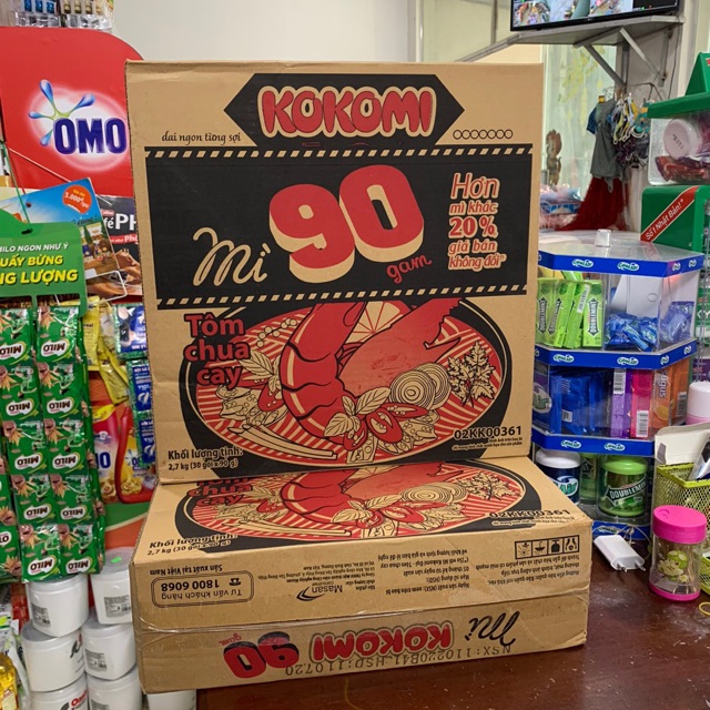 MÌ TÔM KOKOMI 90 MỚI THÙNG 30 GÓI.