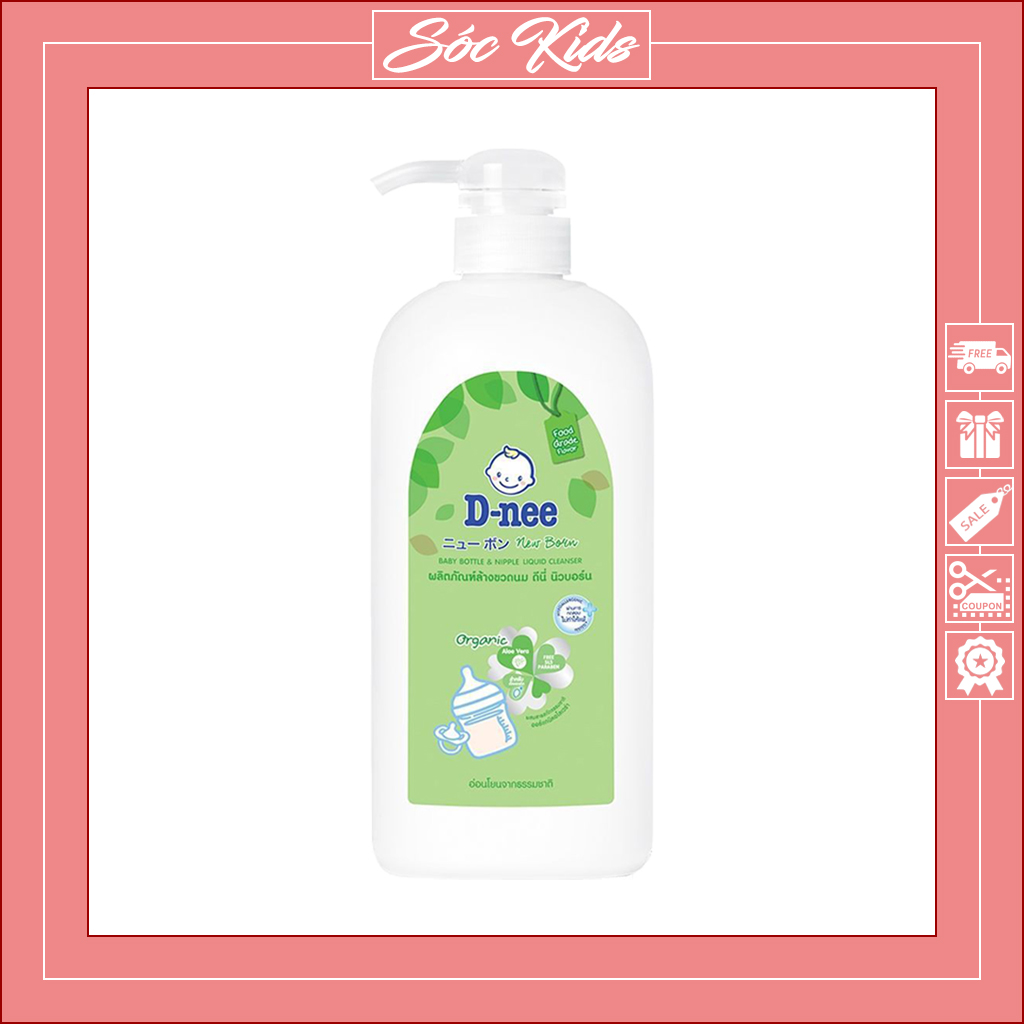 Nước Rửa Bình Sữa Dnee Thái Lan Vệ Sinh Dụng Cụ An Toàn Cho Bé - TÚI 600ml | CHAI 620ml | SIÊU TIẾT KIỆM | SÓC KIDS