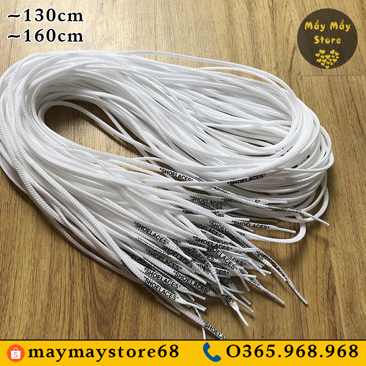 Dây Giày "SHOELACES" Màu Trắng ~1m3