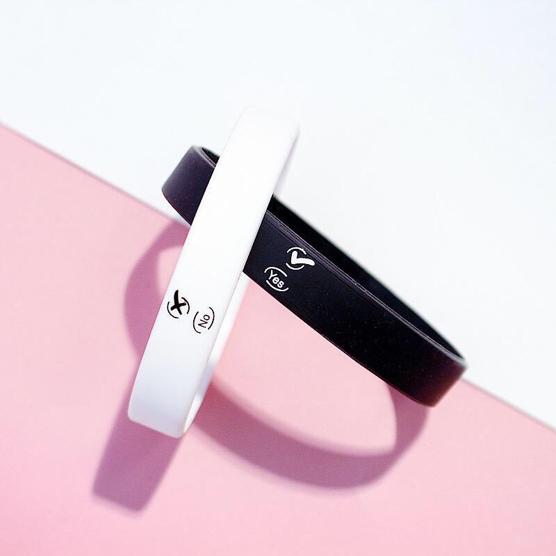 Vòng tay silicon Ulzzang Yes No V902