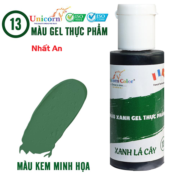 [HCM]MÀU GEL THỰC PHẨM XANH LÁ CÂY 28GR UNICORN