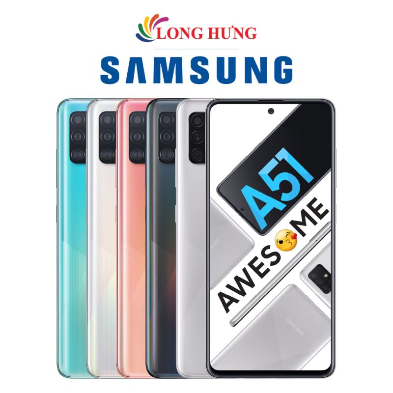 [Trả góp 0%] Điện thoại Samsung Galaxy A51 (6GB/128GB) - Hàng chính hãng -  Màn hình vô cực 6.5 Infinity-O Full HD+ bộ 4 Camera sau Pin 4000mAh