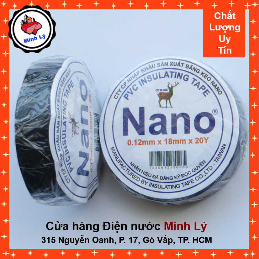 [HCM]2 Cuộn Băng Keo Điện NANO 20 Yards (18.2m)