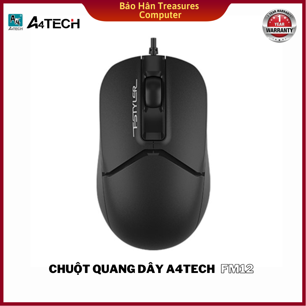 Chuột có dây A4 Tech FM12 - Hàng Chính Hãng