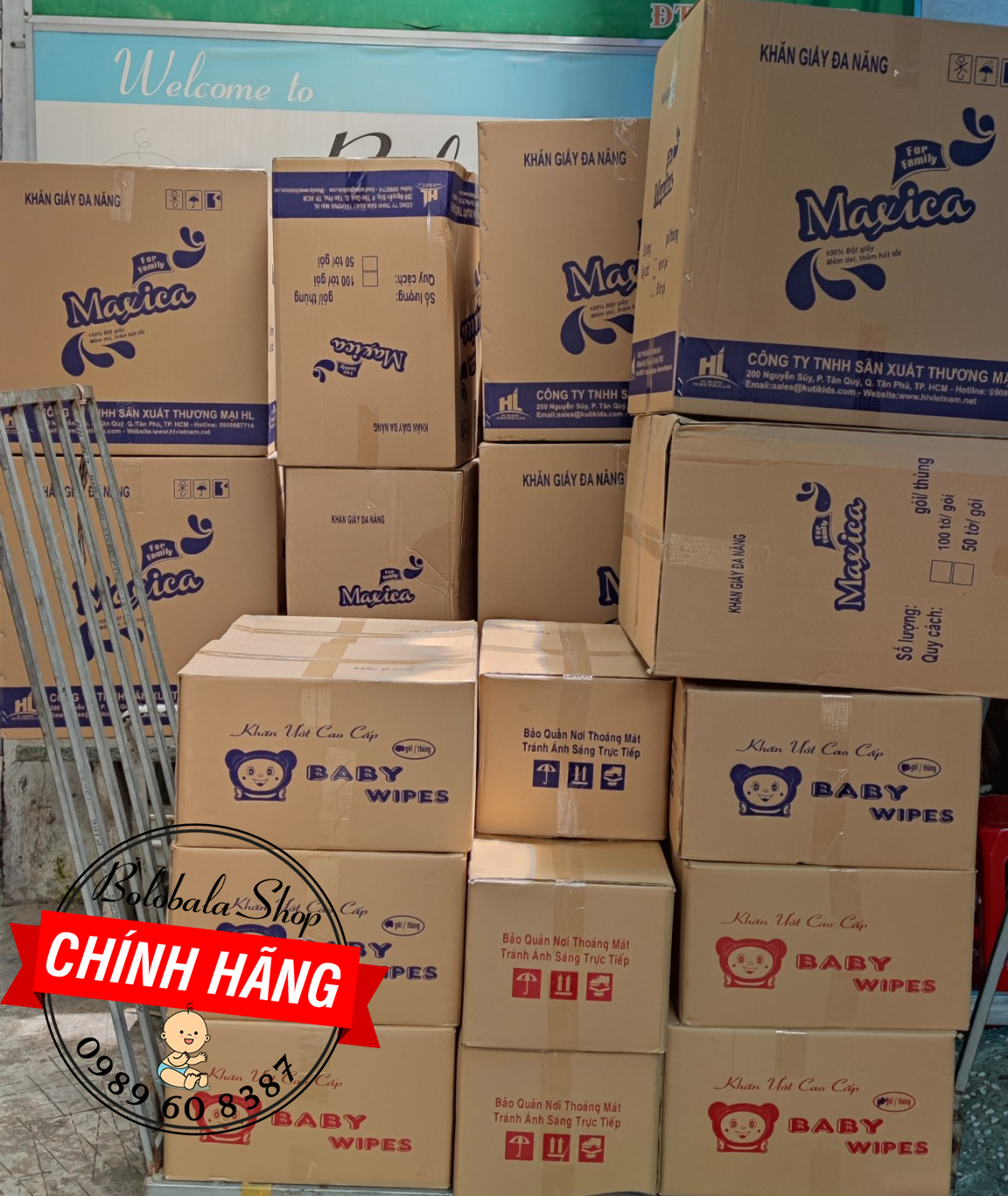 Khăn giấy vuông MAXICA cao cấp gói 100 miếng
