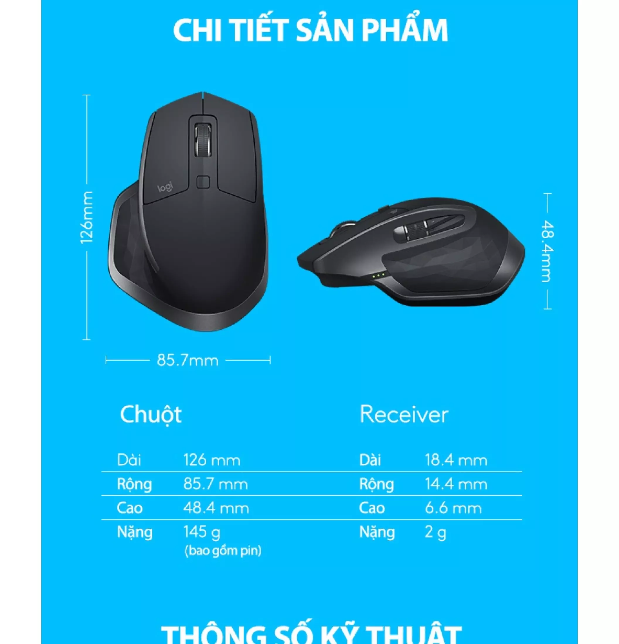 Chuột không dây Logitech MX MASTER 2S