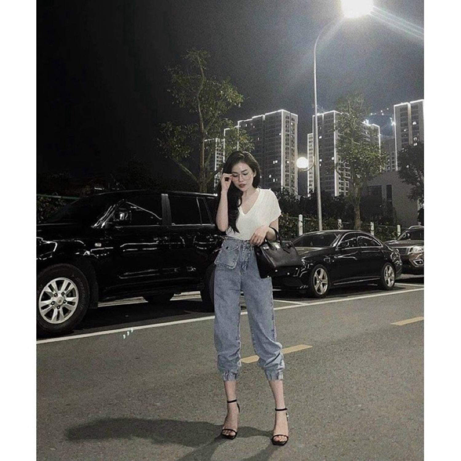 ÁO THUN CỔ TIM THƯỜNG FROM BASIC NĂNG ĐỘNG MS1