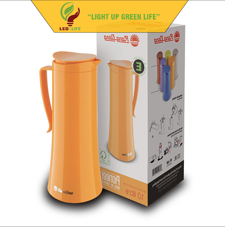 Phích Pha Trà 1 Lít Vỏ nhựa RẠNG ĐÔNG Model: RD 1040 N1.E