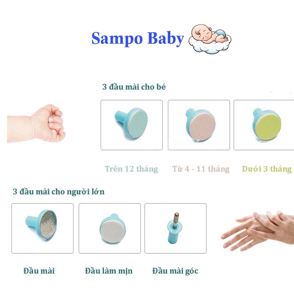 Máy cắt móng tay điện đa năng cho bé Cắt dũa móng an toàn (Tặng kèm 2 Pin)