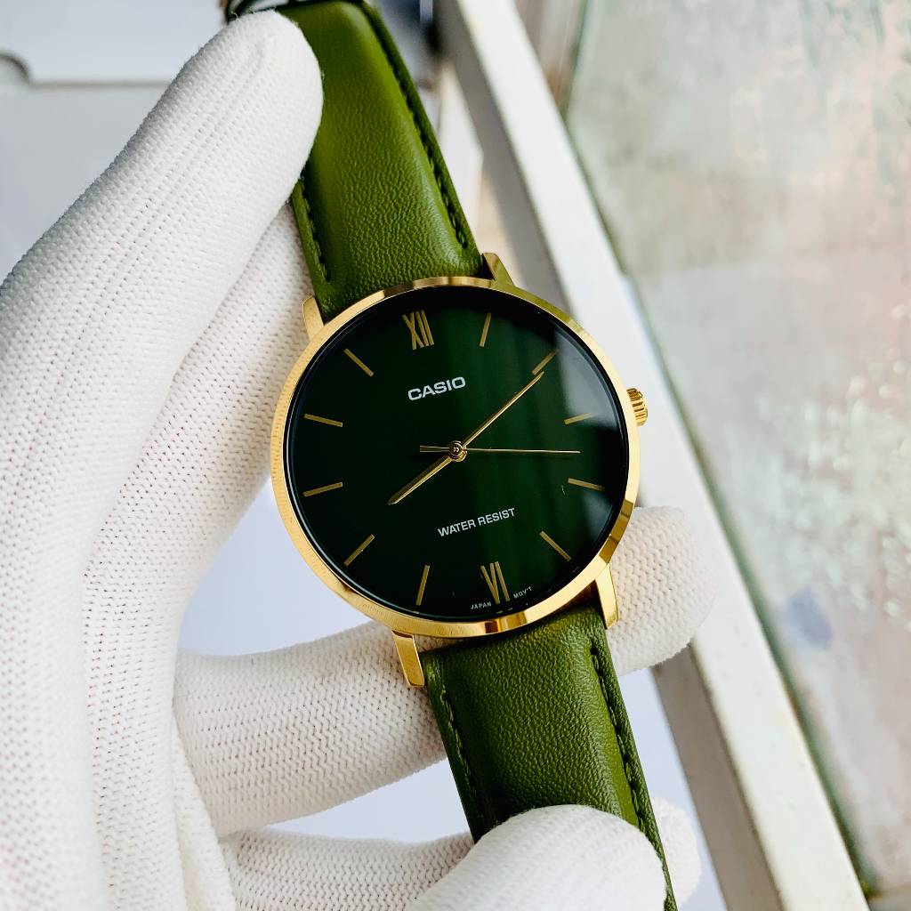 [DHDN] Đồng Hồ Nam Casio MTP-VT01GL Viền Vàng Dây Da Size 40mm Bảo Hành 1 Năm Tại Đồng Hồ Doanh Nhân
