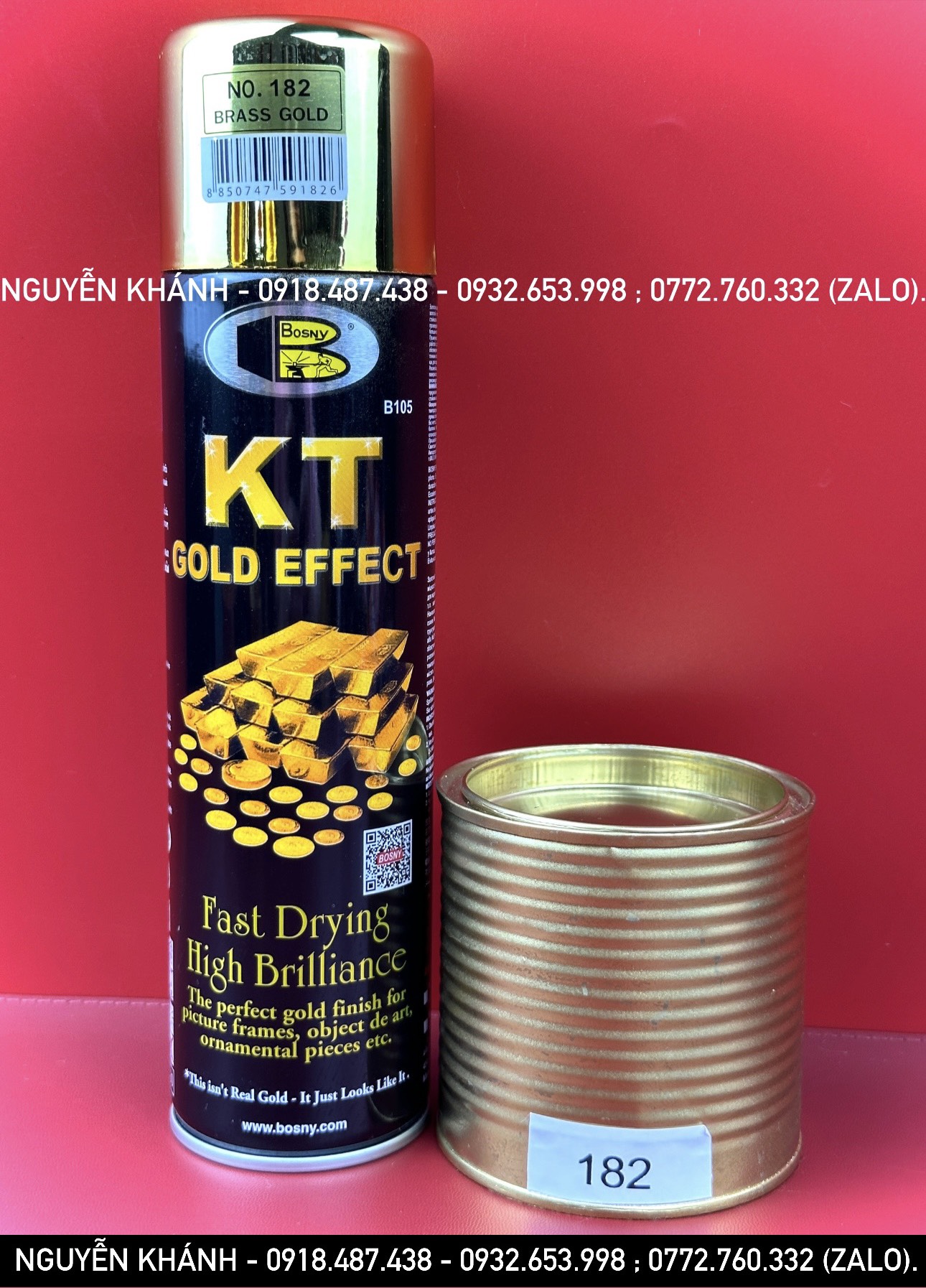 Sơn phun mạ vàng kt gold effect ( Bosny) có 6 mã màu