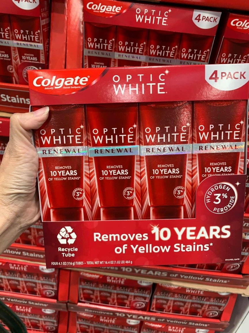 ⚡️⚡️⚡️ Colgate Optic White Renewal Toothpaste 4.1 oz, 4-pack ⚡️⚡️⚡️