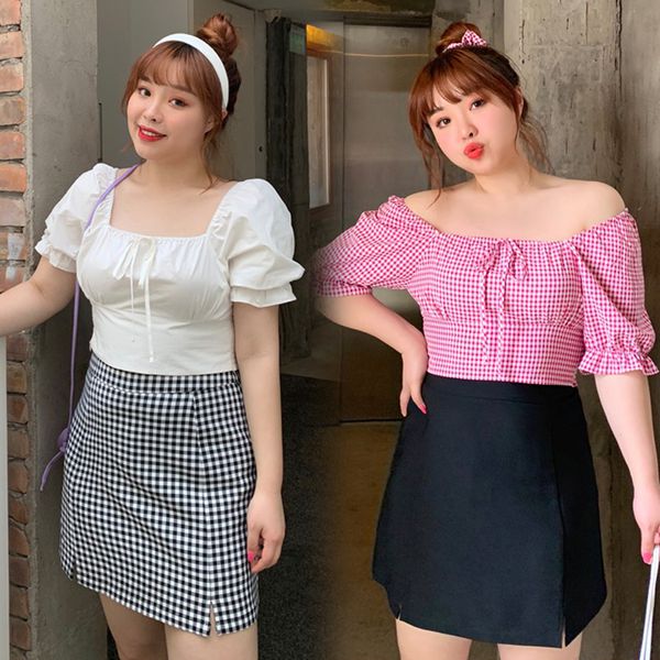 Áo croptop cổ vuông tay bồng - ABEO228
