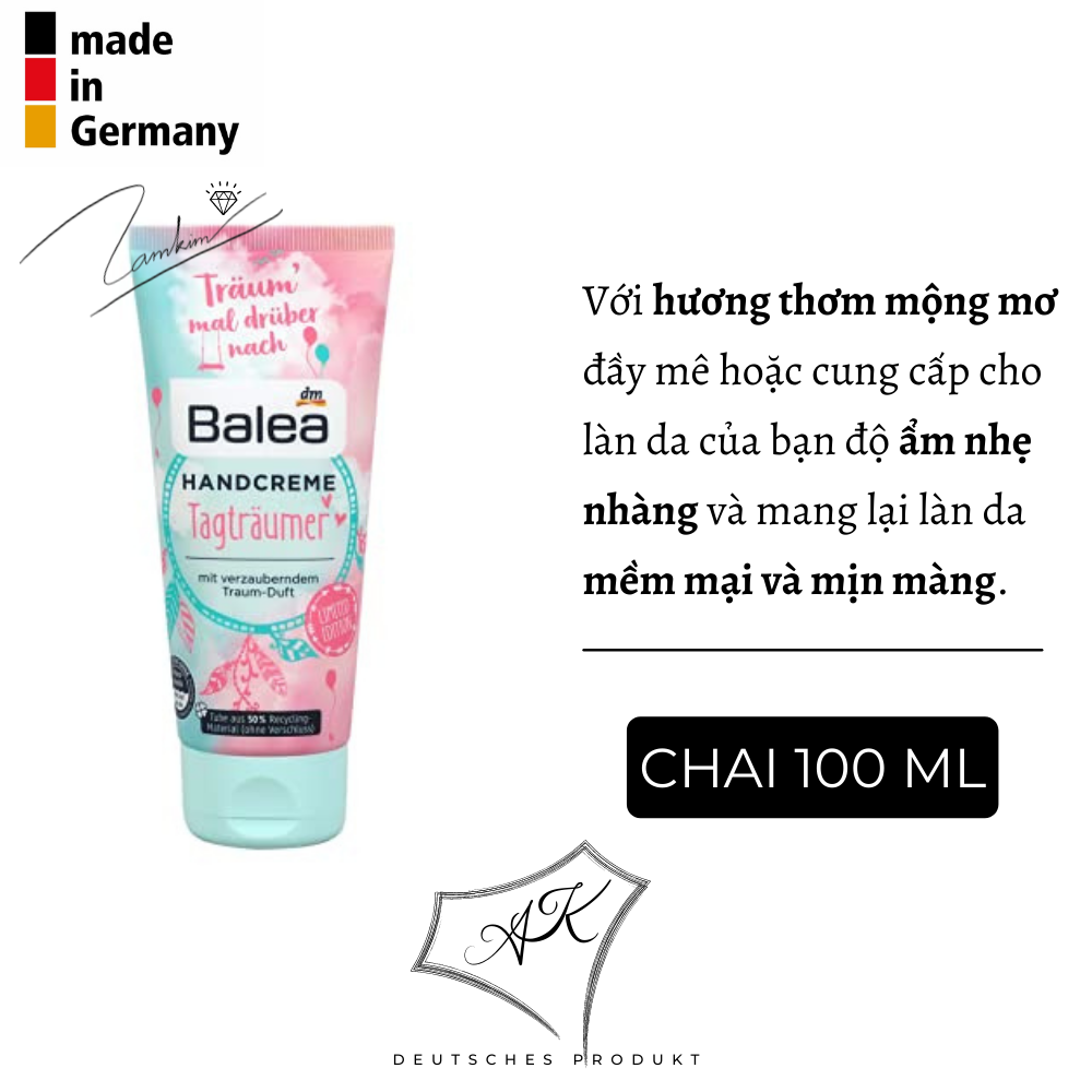 Kem dưỡng da tay nội địa Đức - Balea - 100ml