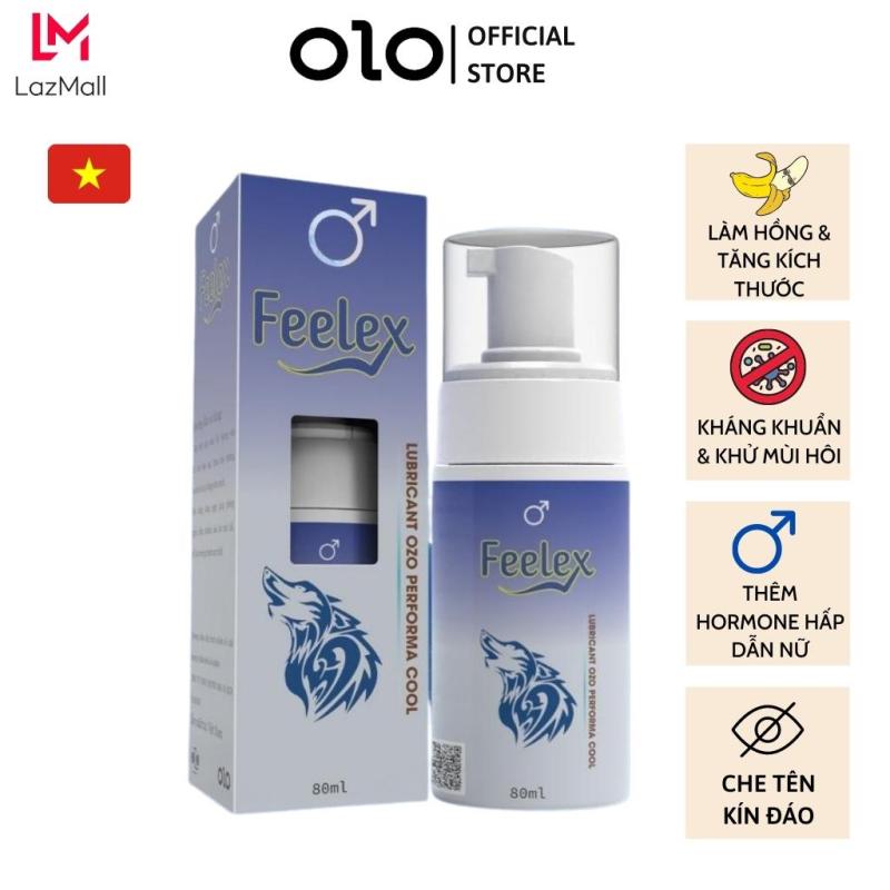 Dung dịch vệ sinh nam giới dạng bọt tuyết OLO Feelex Men - Chai 80ml nhập khẩu