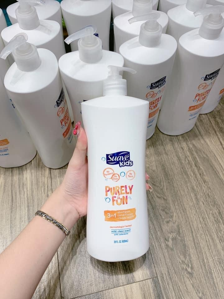 SỮA TẮM GỘI SUAVE KID (mẫu mới) chai to 828 ml