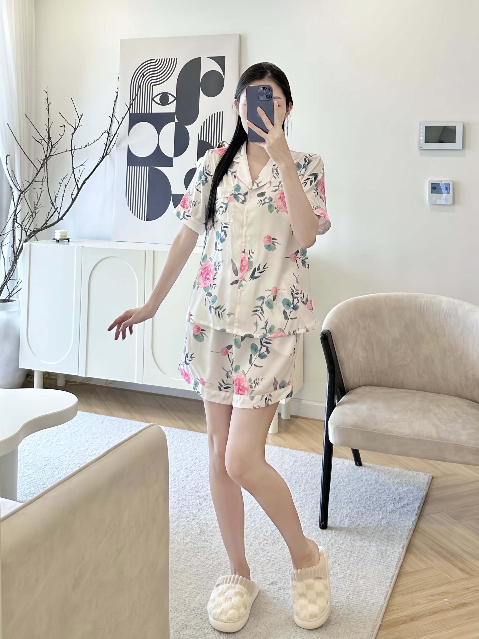 VIBES Pijama ngắn Lụa gấm Rosie Py Set