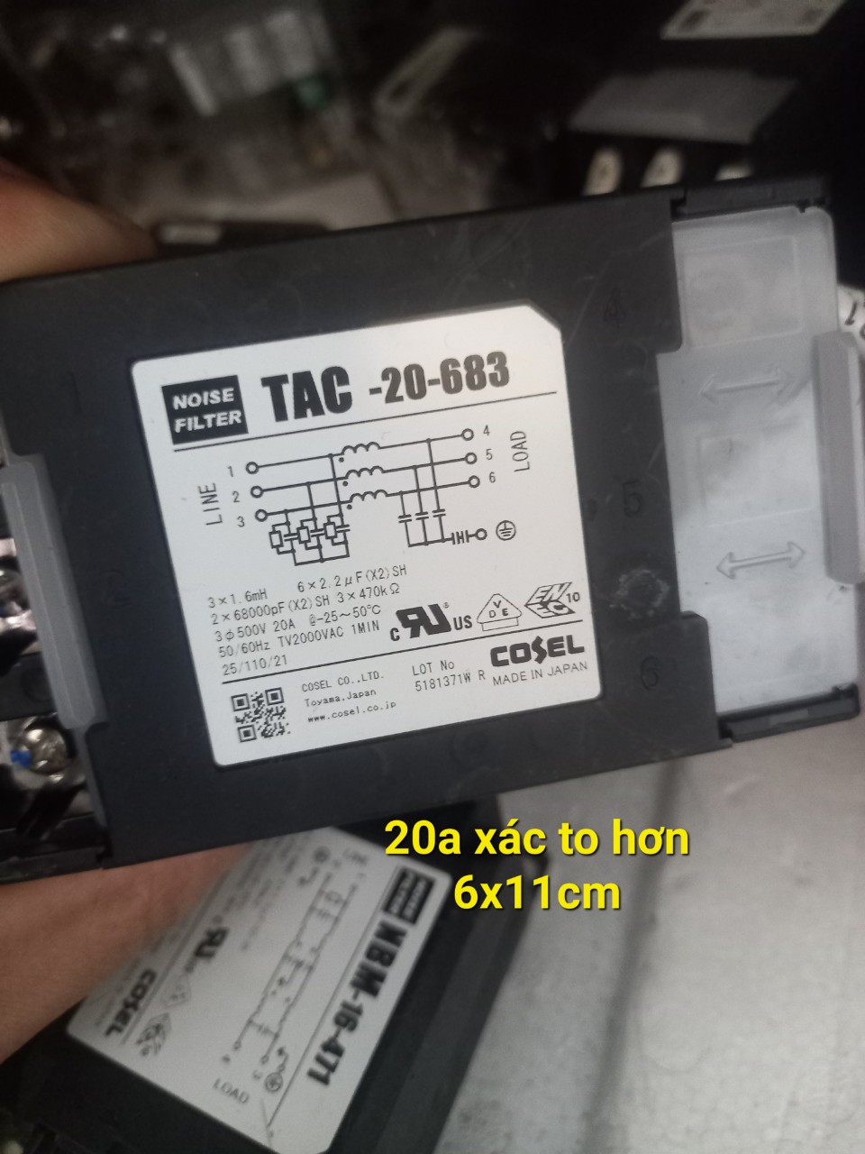 LỌC NGUỒN NHẬT BẢN 6A 10A 30A LẮP 220V