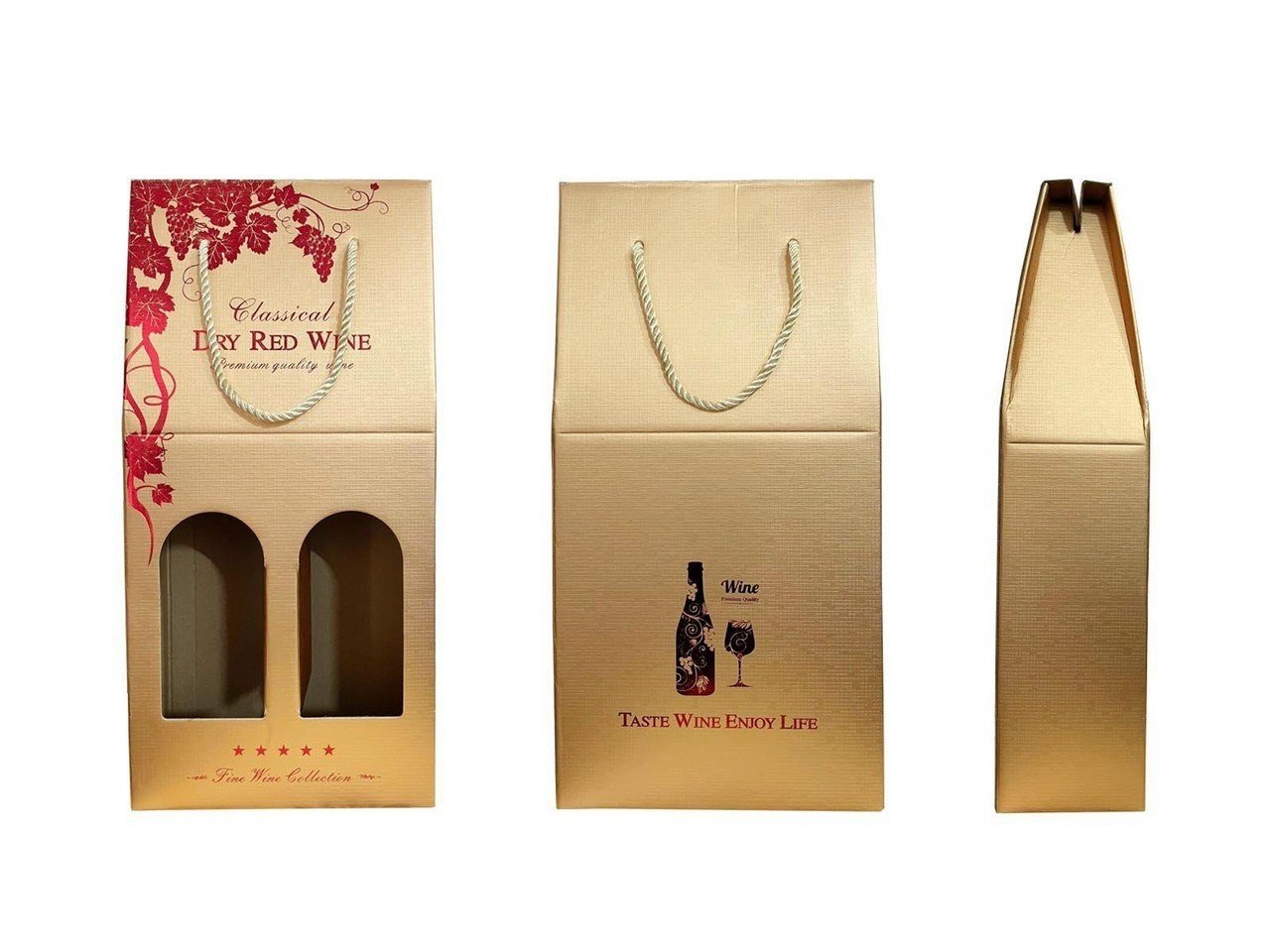 Túi giấy đựng chai vang làm quà tặng