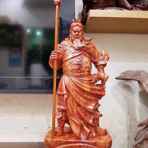 Tượng quan công gỗ hương cao 50cm