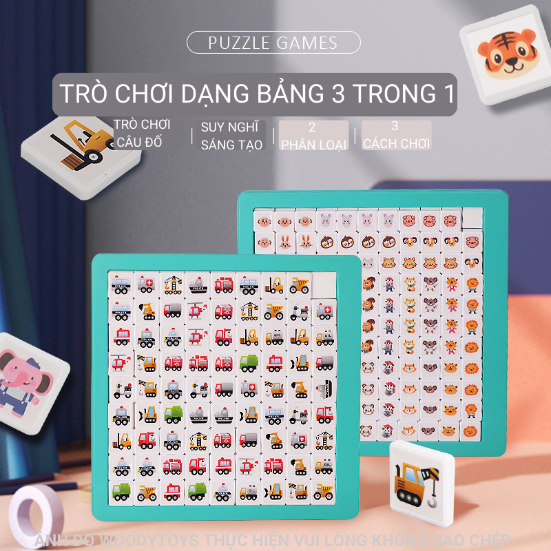 Trò chơi xếp hình Pikachu dạng bảng cho bé