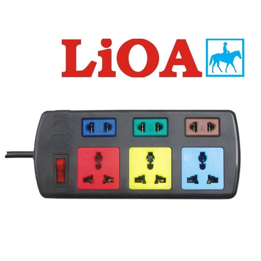 Ổ cắm điện LIOA 6 lổ đa năng 3D3S32 3 mét