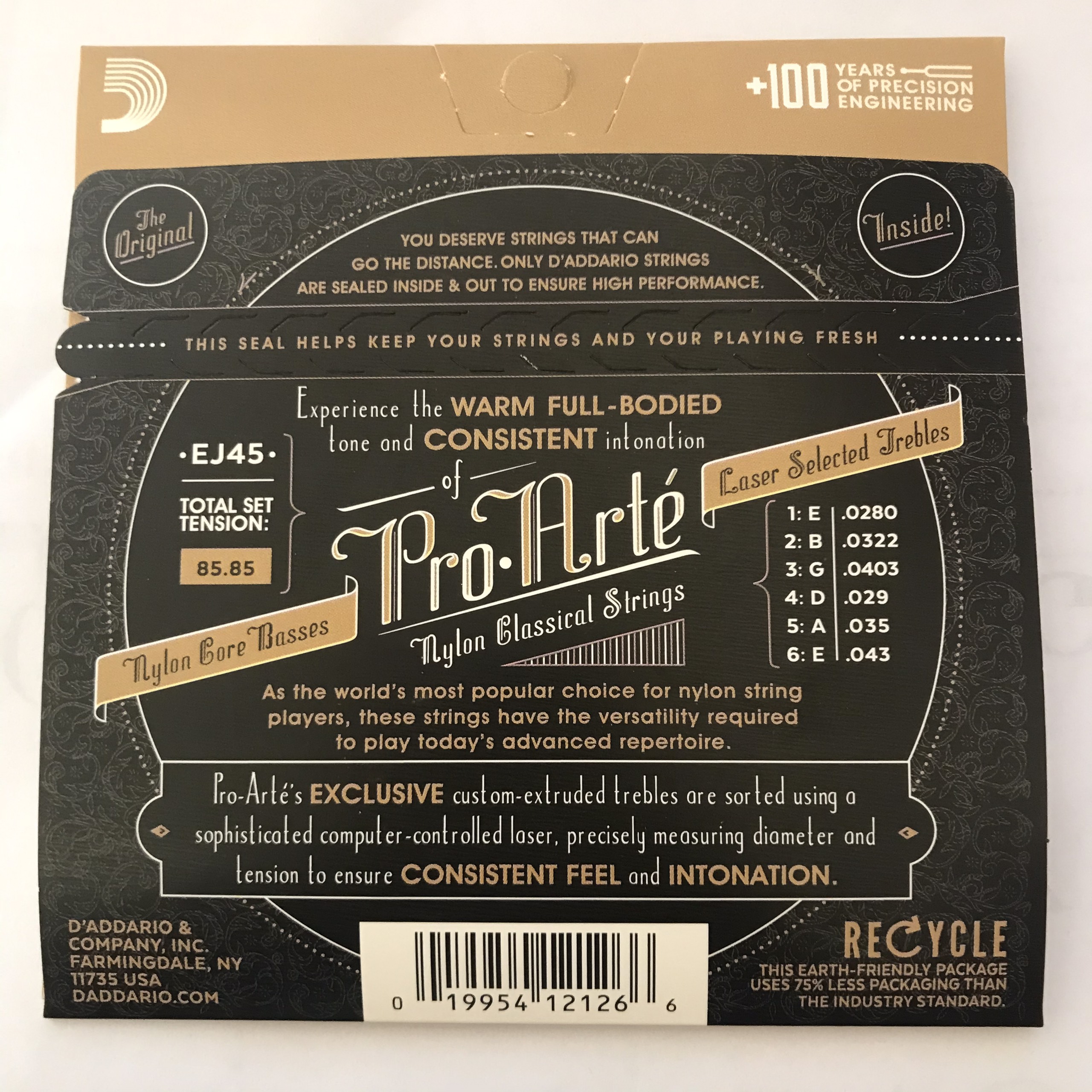 Dây đàn Guitar Classic D'Addario EJ45 | Normal Tension | CÓ BÁN SỈ