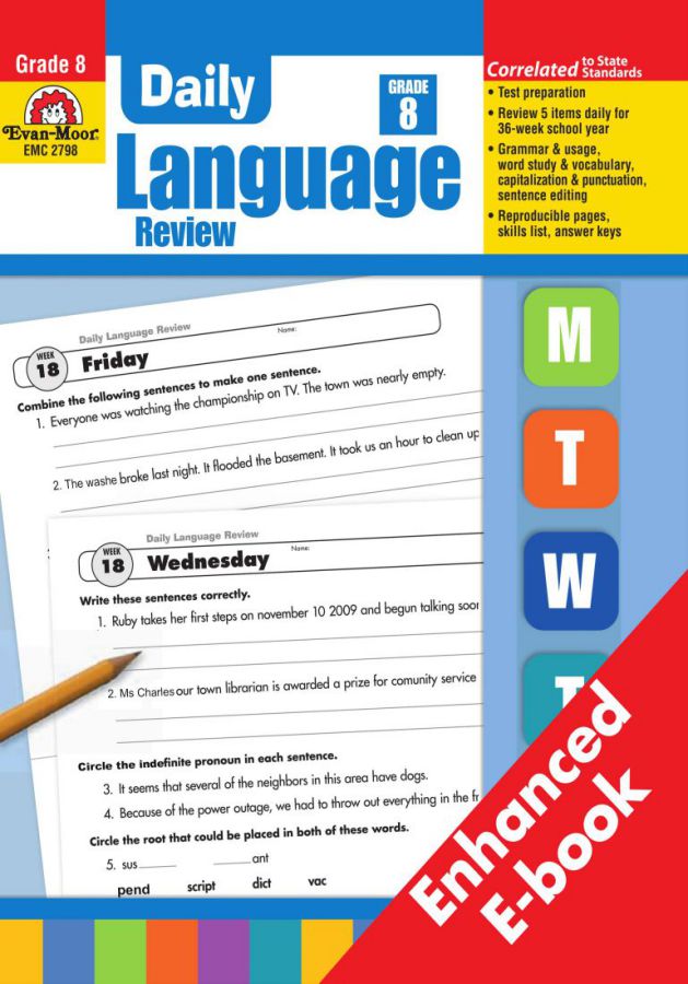 DAILY LANGUAGE  REVIEW - 8 BOOKS