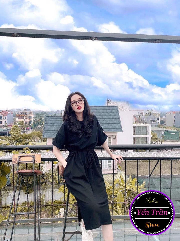 [Yến Trần] Đầm Suông Chít eo Xẻ tà Chú Vịt