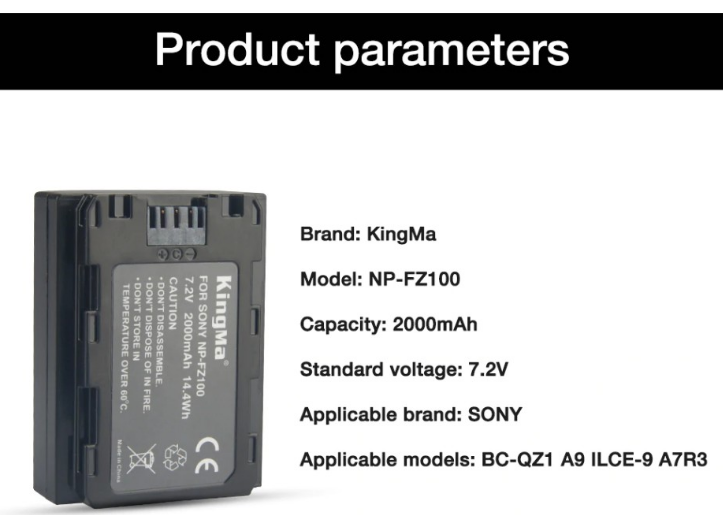 [HCM]Pin Kingma cho Sony NP-FZ100