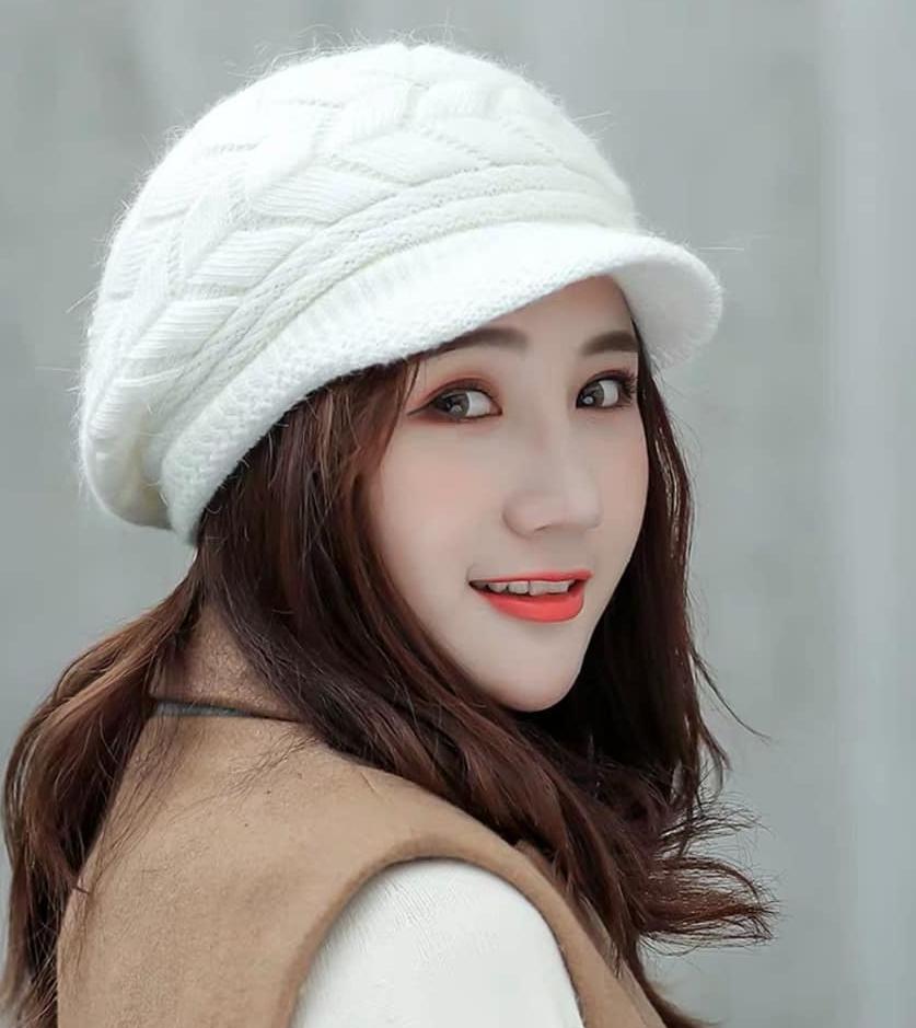 [HCM]Nón len nữ - mũ len nữ Knitted
