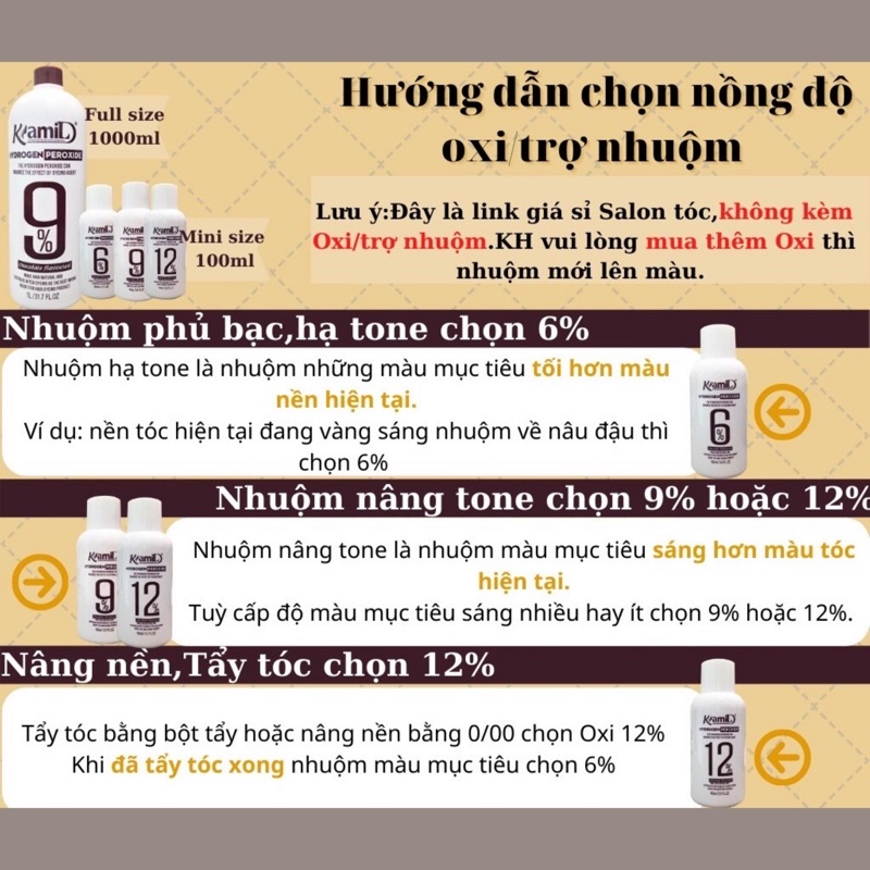 Thuốc nhuộm tóc KAMI cân bằng, phủ bạc  mẫu mới (KHÔNG KÈM OXI)