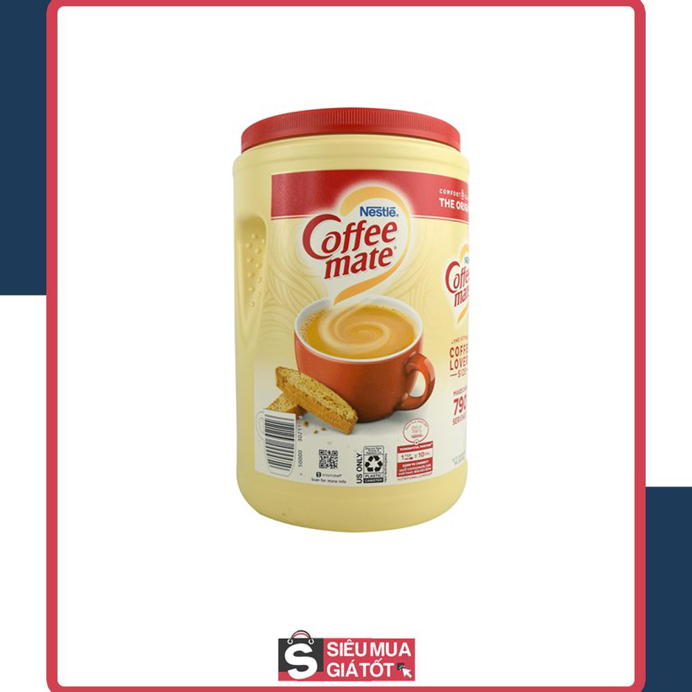 [HCM]BỘT KEM PHA CÀ PHÊ NESTLE COFFEE MATE 1.5KG MỸ - Date 2025