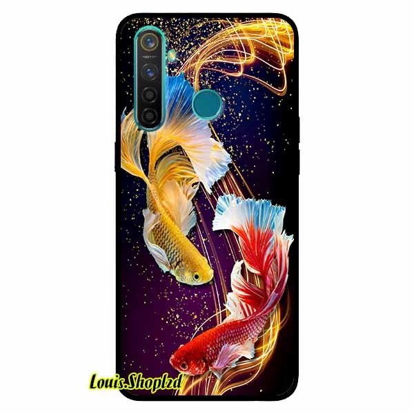 Ốp Lưng Dành Cho Realme 5 Pro - Realme Q - Cặp Cá Vàng Đỏ