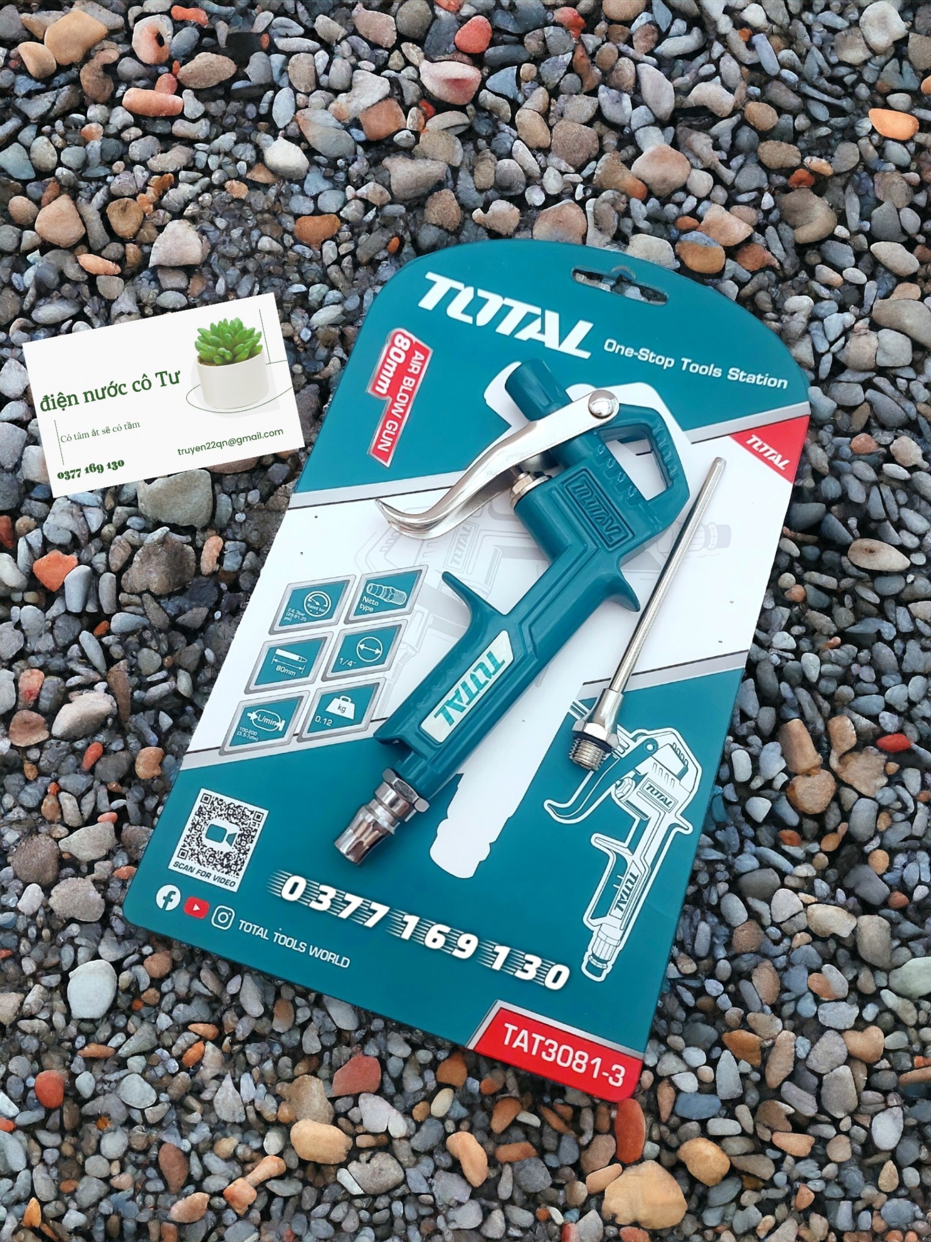 Dụng cụ xịt hơi thổi khí 16mm total tat3081-3