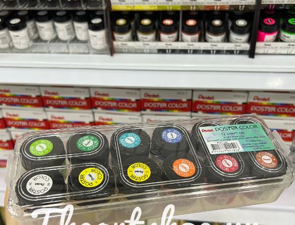 [THEARTSHOP] Bộ màu bột PENTEL Poster Color 30ml - Set 12 màu