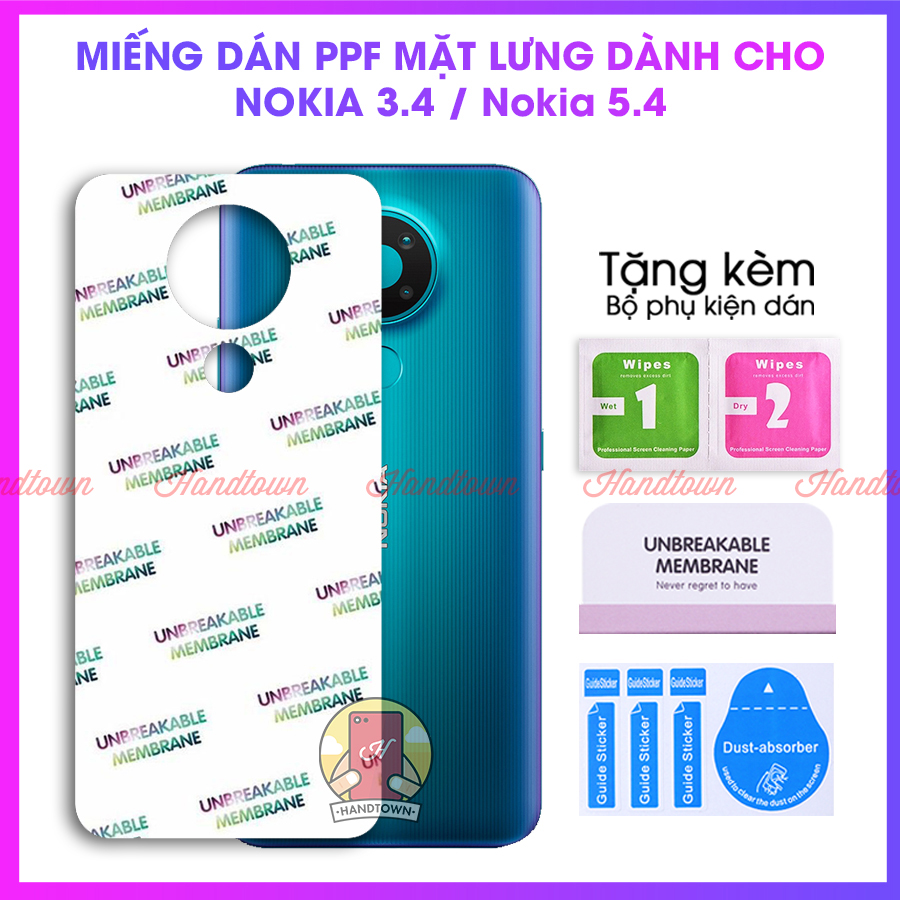 Dán PPF Mặt Lưng Nokia 3.4 5.4 nokia3.4 Nokia5.4 Kính Cường Lực Dẻo Vân Cá Sấu / Hiệu Ứng Cầu Vồng / Trong Suốt Chống Trầy Xước