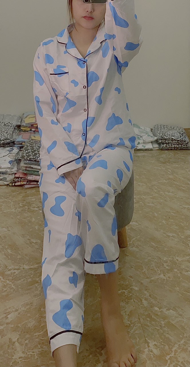 (Ib chọn mẫu) Pizama áo dài quần dài (40~60kg)