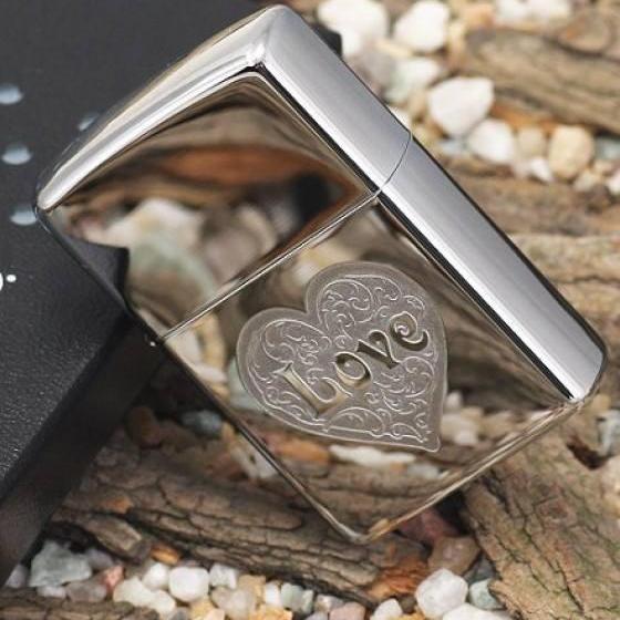 Zippo 24459 - Zippo Love High Polish Chrome