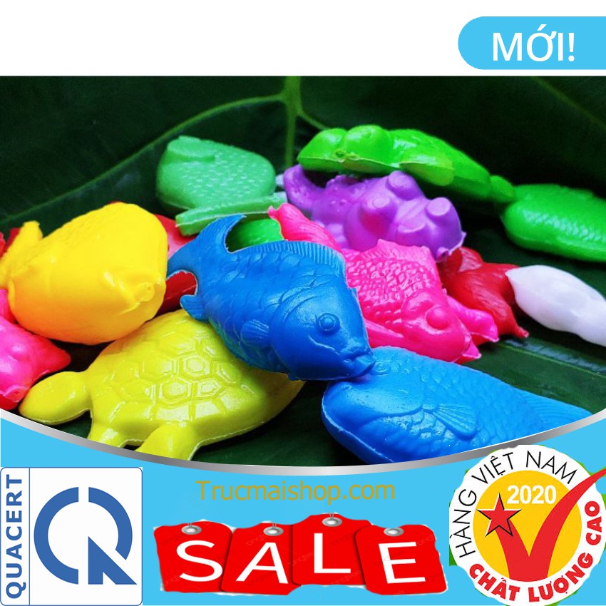 1Kg Cá nhựa cân cho bé câu cá đồ chơi trang trí hồ cá bể cá