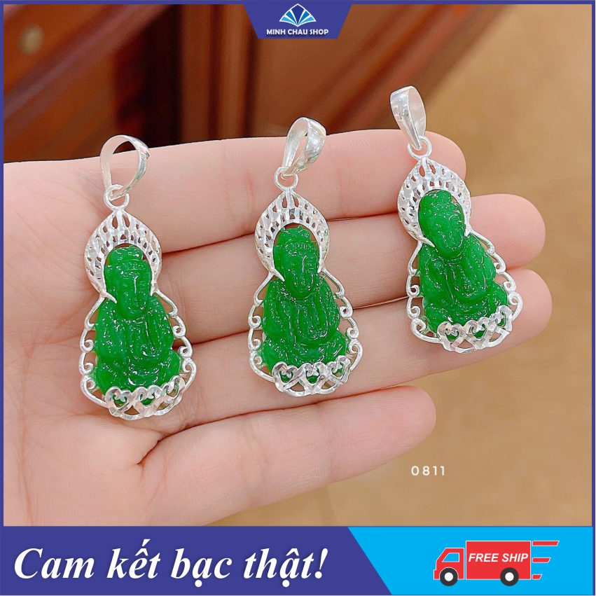 Mặt phật bọc bạc, mặt dây chuyền phật bọc bạc, mặt phật bạc