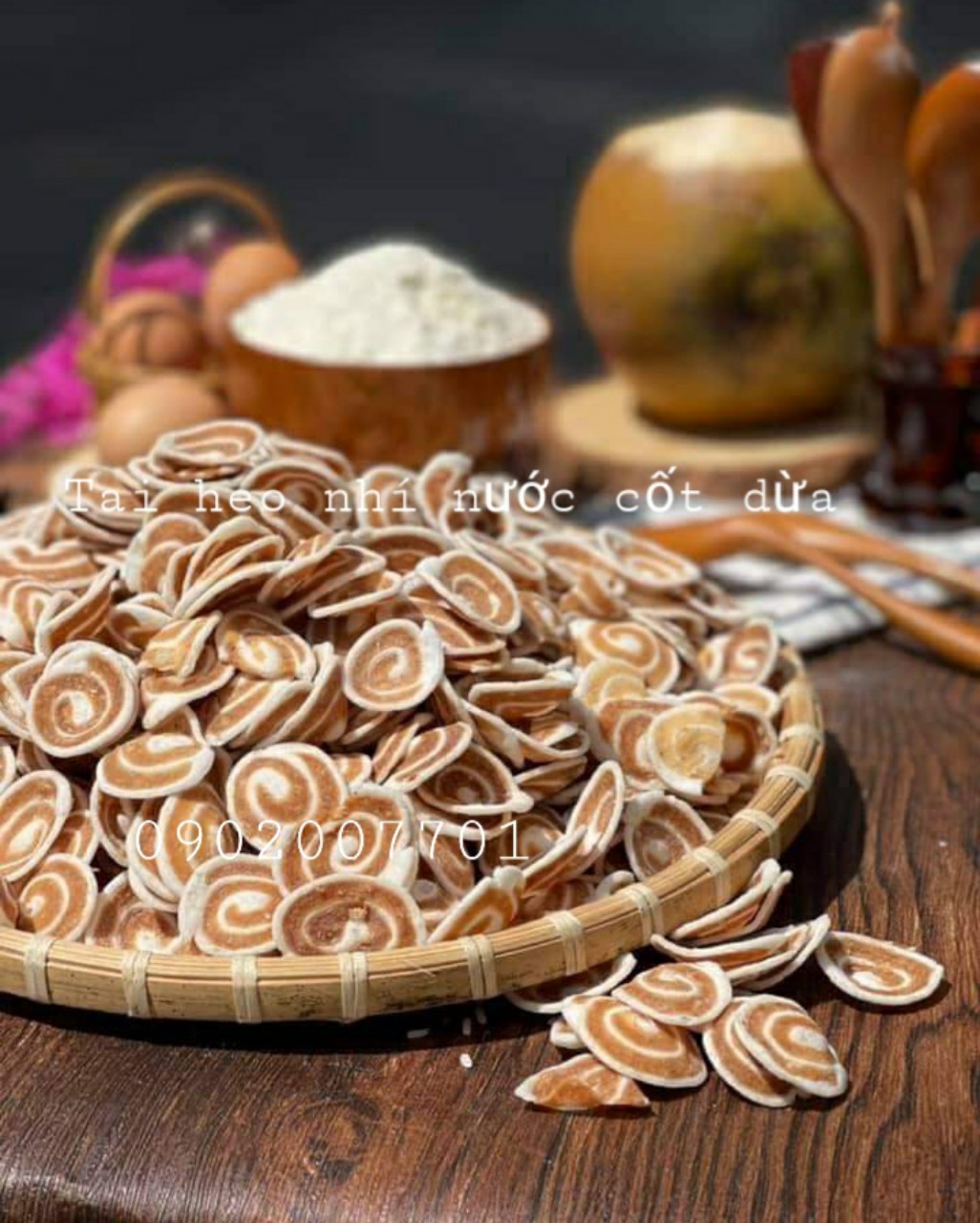 Bánh tai heo nhí nước cốt dừa thơm ngon 100g/250g/500g- Đồ ăn vặt