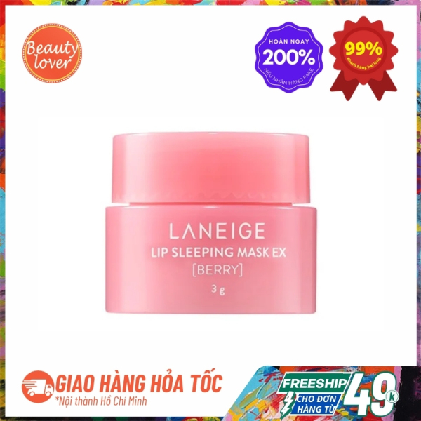Dưỡng Môi Laneige Lip Sleeping Mask Berry 3g – Beauty Lover Mặt Nạ Ngủ Môi, Giảm Thâm, Làm Mềm Môi Tức Thì cao cấp