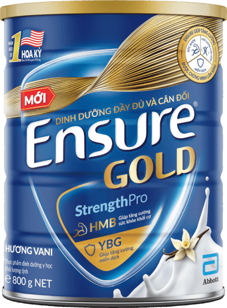 Sữa Bột Ensure Gold Hương Vani / Hương Vani Ít Ngọt 800gr