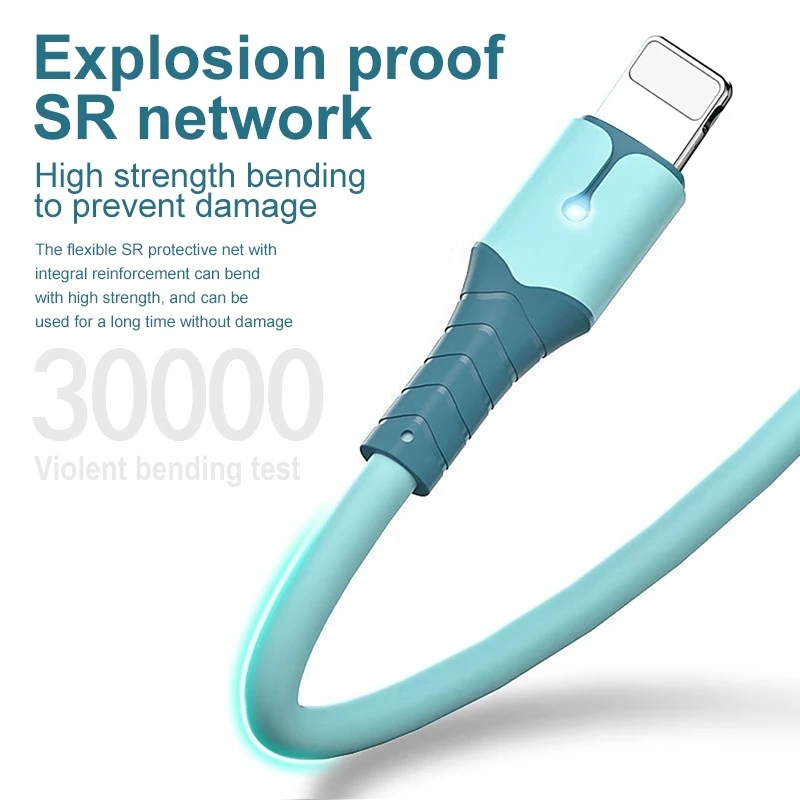 5A Liquid Silicone Data Cable Fast Charge Cable /USB Liquid Silicone Cable Type C Cable Charger / Fast Charging Data Cord Compatible with All Smart Phone Model