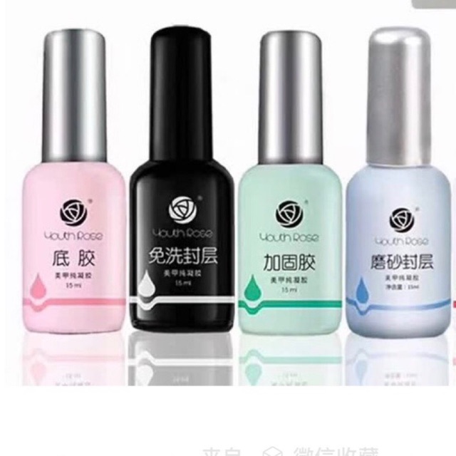 Gel Base-top bóng -cứng móng-top lì-hoa Hồng chai 15ml